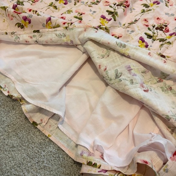 Hill House Dominique Maxi Dress Womens M Pink Floral Cottagecore Coquette Linen - Picture 6 of 10
